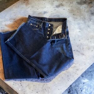 Lucky Black Label Wide Leg Jeans Size 26” waist  11” rise 29" inseam Button up